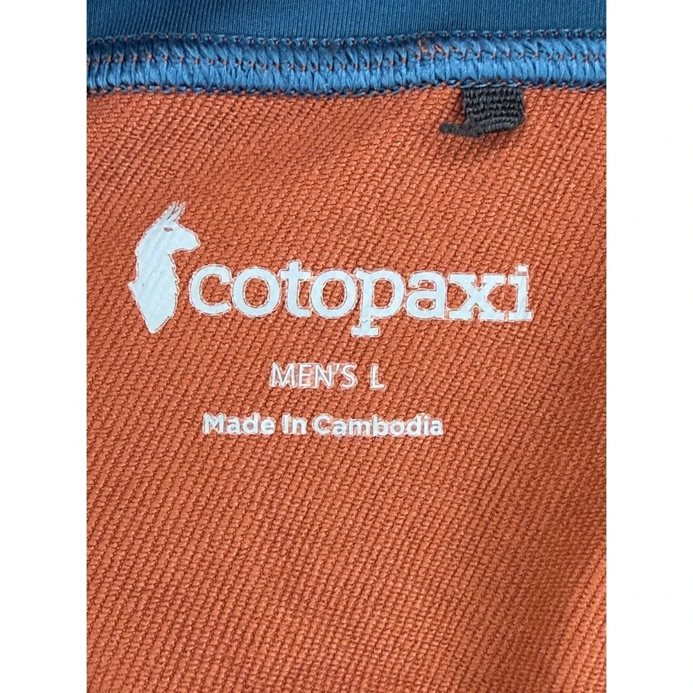 Cotopaxi Mens Subo Pants Rust Orange Blue Hiking Outdoor Tapered Size Large